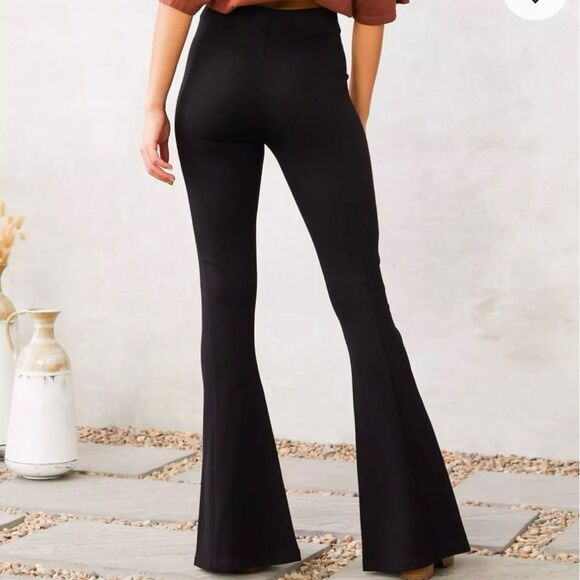 Juniors Front Split Pull-On Flare Pants Size L (12-14) | - Picture 4 of 13